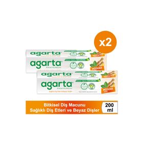 Agarta Doğal Misvak Özlü Florürsüz 2x100 ml Diş Macunu