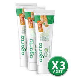 Agarta Doğal Misvak Özlü Florürsüz 3x100 ml Diş Macunu