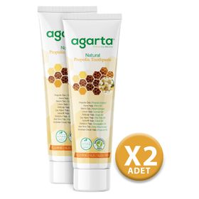 Agarta Doğal Propolisli Florürsüz 2x100 ml Diş Macunu