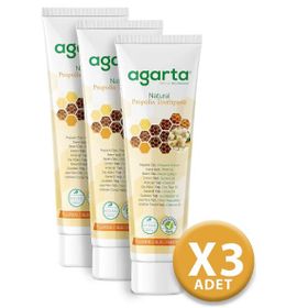 Agarta Doğal Propolisli Florürsüz 3x100 ml Diş Macunu