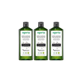 Agarta Doğal Siyah Sarımsak Özlü 3x400 ml Keratin Şampuanı