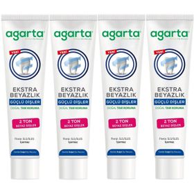 Agarta Doğal Tam Koruma Ekstra Beyazlık Güçlü Dişler 4x75 ml Diş Macunu