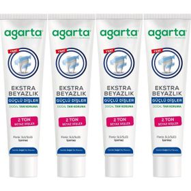Agarta Doğal Tam Koruma Ekstra Beyazlık Güçlü Dişler 4x75 ml Diş Macunu