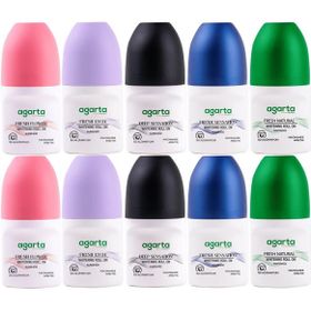 Agarta Fresh Flower-Lycia-Patchouli Deep-Sensation-Natural 10x50 ml Kadın Roll-On Karma Set