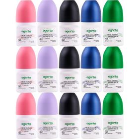 Agarta Fresh Flower-Lycia-Patchouli Deep-Sensation-Natural 15x50 ml Kadın Roll-On Karma Set