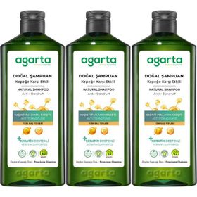 Agarta Kepek Karşı Etkili 3x400 ml Doğal Şampuan