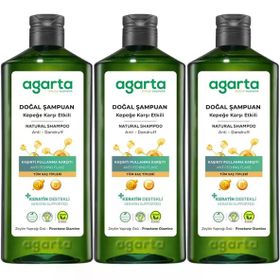 Agarta Kepek Karşı Etkili 3x400 ml Doğal Şampuan