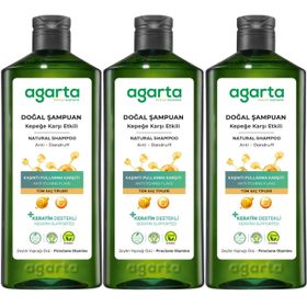 Agarta Kepek Karşı Etkili 3x400 ml Doğal Şampuan