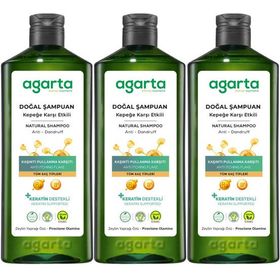 Agarta Kepek Karşı Etkili 3x400 ml Doğal Şampuan