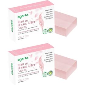 Agarta Kuru ve Hassas Ciltler 2x150 gr El Yapımı Doğal Sabun