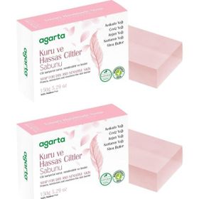 Agarta Kuru ve Hassas Ciltler 2x150 gr El Yapımı Doğal Sabun