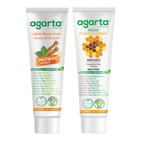 Agarta Misvak 100 ml ve Propolis 100 ml Doğal Diş Macunları
