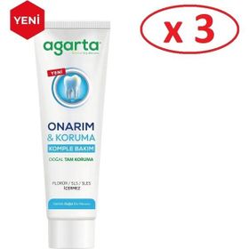 Agarta Onarım Koruma 3x90 ml Doğal Diş Macunu