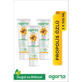 Agarta Propolis Naturel Diş Macunu 3x100 ml Diş Macunu