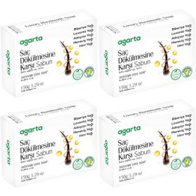 Agarta Saç Dökülmesine Karşı 4x150 gr El Yapımı Doğal Sabun