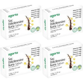 Agarta Saç Dökülmesine Karşı 4x150 gr El Yapımı Doğal Sabun