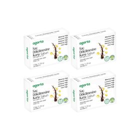 Agarta Saç Dökülmesine Karşı 4x150 gr El Yapımı Doğal Sabun