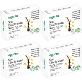 Agarta Saç Dökülmesine Karşı 4x150 gr El Yapımı Doğal Sabun