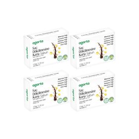 Agarta Saç Dökülmesine Karşı 4x150 gr El Yapımı Doğal Sabun