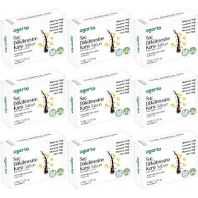 Agarta Saç Dökülmesine Karşı 9x150 gr El Yapımı Doğal Sabun