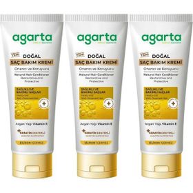 Agarta Saç Güzelleştirici Güçlü Bakım 3x250 ml Doğal Saç Kremi