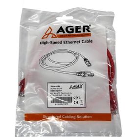 AGER AC-602-010 1 mt UTP Cat6 Kırmızı CU LSZH AWG 26/7 Patch Kablo