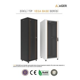 AGER Vega Base 26U W 800 mm D 1000 mm 19 inç Dikili Tip Kabinet