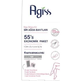 Agiss Sirli 55'li Tüm Ciltler İçin Vücut Ağda Bant