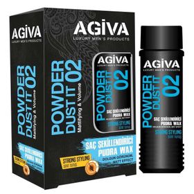 Agiva 20 gr 02 Siyah Güçlü Tutuş Saç Şekillendirici Pudra Wax
