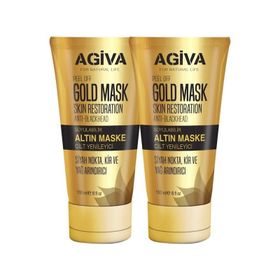 Agiva 2x150 ml Gold Soyulabilir Yüz Maskesi