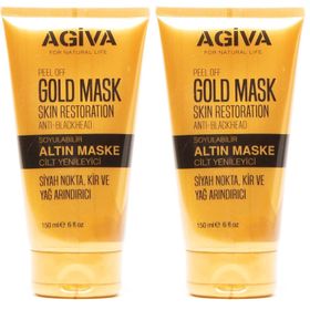 Agiva 2x150 ml Gold Soyulabilir Yüz Maskesi