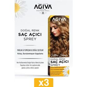 Agiva 3x150 ml Doğal Renk Açıcı Saç Spreyi