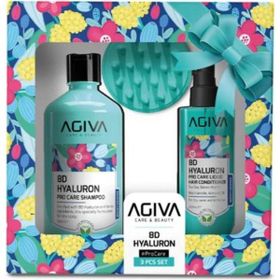 Agiva 8d Hyaluron 3'lü Şampuan 500 ml Sıvı Saç Kremi 200 ml Masaj Tarağı