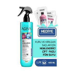 Agiva 8d Hyaluron 400 ml Vegan Yoğun Nemlendirici, Güçlendirici ve Isı Koruyucu Çift Fazlı Fön Suyu