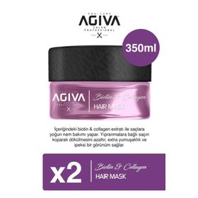 Agiva Biotin Collagen 2x350 ml Saç Maskesi