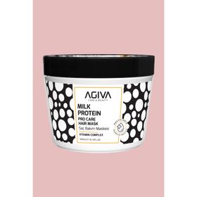 Agiva Care & Beauty 300 ml Milk Protein Isıl İşlem Görmüş Yıpranmış Saçlar İçin Onarıcı, Besleyici Saç Bakım Maskesi