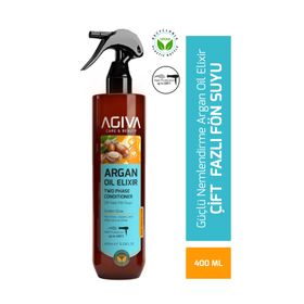 Agiva Care&Beauty 400 ml Argan Oil Elixir Onarıcı ve Isı Koruyucu ve Çift Fazlı Fön Suyu