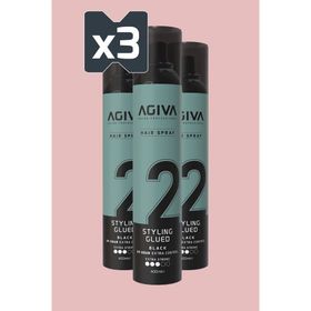 Agiva Glued 3x400 ml Ex. Strong Saç Spreyi