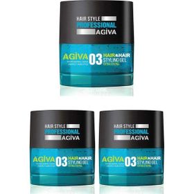 Agiva Hair Styling Gel 03 Extra Strong 3x200 ml Saç Jölesi