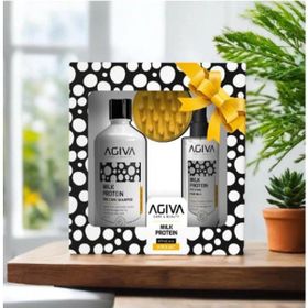 Agiva Milk Protein Şampuan 500 ml & Saç Bakım Sütü 200 ml & Masaj Tarağı 3'lü Set