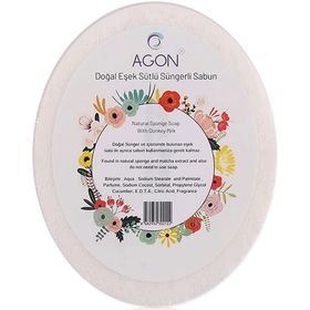 Agon Doğal El Yapımı Eşek Sütü Sabunlu 125 gr Vücut Duş Süngeri