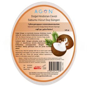 Agon Doğal El Yapımı Hindistan Cevizi Özlü Sabunlu 125 gr Vücut Duş Süngeri
