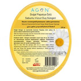 Agon Doğal El Yapımı Papatya Özlü Sabunlu 125 gr Vücut Duş Süngeri