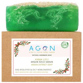 Agon El Yapımı Doğal Kabak Lifli 120 gr Argan Sabun