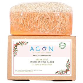Agon El Yapımı Doğal Kabak Lifli 120 gr Kantaron Özlü Sabun