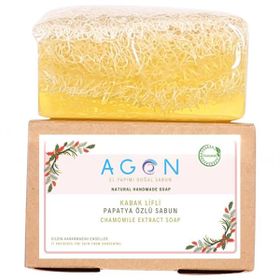Agon El Yapımı Doğal Kabak Lifli 120 gr Papatya Özlü Sabun