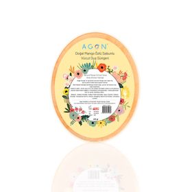 Agon Gr SS-001-MA Doğal El Yapımı Mango Özlü Sabunlu 125 gr Vücut Duş Süngeri