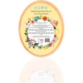 Agon Gr SS-001-MA Doğal El Yapımı Mango Özlü Sabunlu 125 gr Vücut Duş Süngeri
