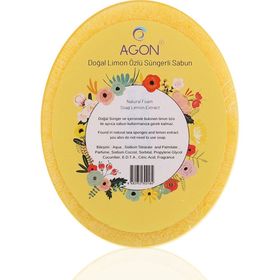 Agon SS-001-L Doğal El Yapımı Limon Özlü Sabunlu 125 gr Vücut Duş Süngeri