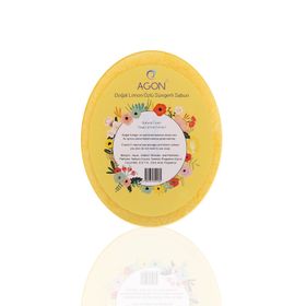 Agon SS-001-L Doğal El Yapımı Limon Özlü Sabunlu 125 gr Vücut Duş Süngeri